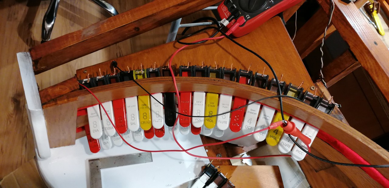First tabs being mounted